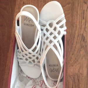 White wedge sandal